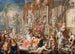 Fonteinscène voor een paleis - Johann Georg Platzer — weergave van het kunstwerk