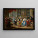 binnenkant met een concert en kaartspelers - Johann Georg Platzer — ingelijst kunstwerk aan de muur