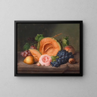 Johann Georg Seitz - Stillleben mit Krbis und Rose.webp