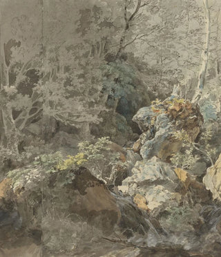Johann Georg von Dillis - Waterfalls in a Mountain Forest.webp