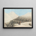 Groot schilderij van de grote route bij de Mont Saint-Gothard in Zwitserland, niet ver van het hospice - Johann Gottfried Jentzsch — ingelijst kunstwerk aan de muur