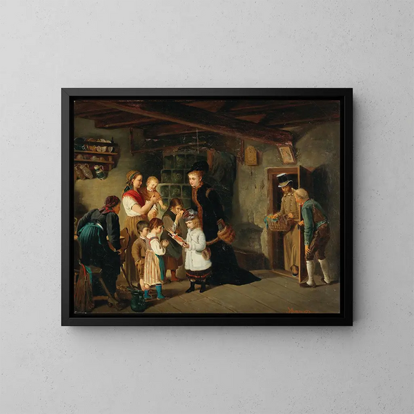 Saint Nicholas Gifts Painting - Johann Hamza — framed artwork on a wall