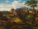 Landschap met versterkte stad - Johann Heinrich Ferdinand Olivier — weergave van het kunstwerk