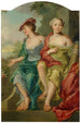 Dubbelportret van twee dames in bergers - Johann Heinrich Keller — weergave van het kunstwerk
