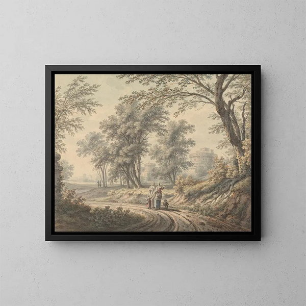 Classic Composition Painting - Johann Heinrich Müntz — framed artwork on a wall