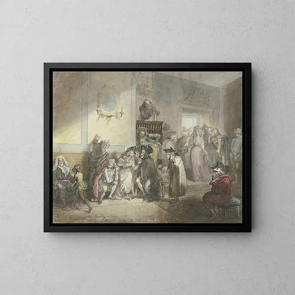 Venetian Casino Painting - Johann Heinrich Ramberg — framed artwork on a wall