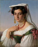 Portret van Vittoria Caldoni - Johann Heinrich Richter — weergave van het kunstwerk