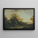 Landschap met vissers, herders en vee - Johann Heinrich West — ingelijst kunstwerk aan de muur