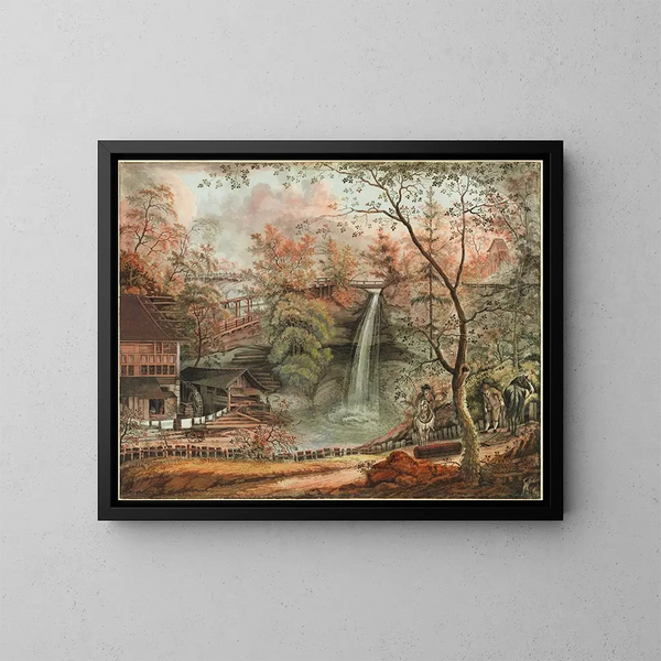 The mill of Weislingen - Johann Jakob Aschmann — framed artwork on a wall