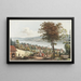 Vue de Rüschlikon sur le lac de Zurich et nature - Johann Jakob Aschmann — framed artwork on a wall