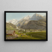 Kandersteg en de Kander-vallei in het noorden - Johann Jakob Biedermann — ingelijst kunstwerk aan de muur