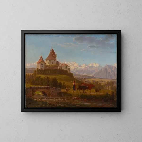 Château de Worb - Johann Jakob Biedermann — framed artwork on a wall