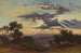 Zon doorbreekt de wolken boven het Romeinse platteland - Johann Jakob Frey — weergave van het kunstwerk