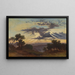 Zon doorbreekt de wolken boven het Romeinse platteland - Johann Jakob Frey — ingelijst kunstwerk aan de muur