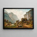 van Lauterbrunnen en de Staubbach-watervallen, Zwitserland - Johann Joseph Jansen — ingelijst kunstwerk aan de muur