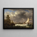 Rivage met ruwe wateren - Johann Kaspar Huber — ingelijst kunstwerk aan de muur