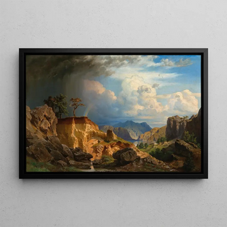 Johann Kautsky - A Vaste Landscape with Rainbow.webp