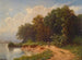 Idylle aan de oever van het meer - Johann Kautsky — weergave van het kunstwerk