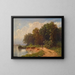 Idylle aan de oever van het meer - Johann Kautsky — ingelijst kunstwerk aan de muur