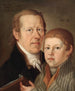 Zelfportret met zijn zoon - Johann Lederer — weergave van het kunstwerk