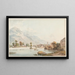 View of Unterseen - Johann Ludwig Aberli — framed artwork on a wall