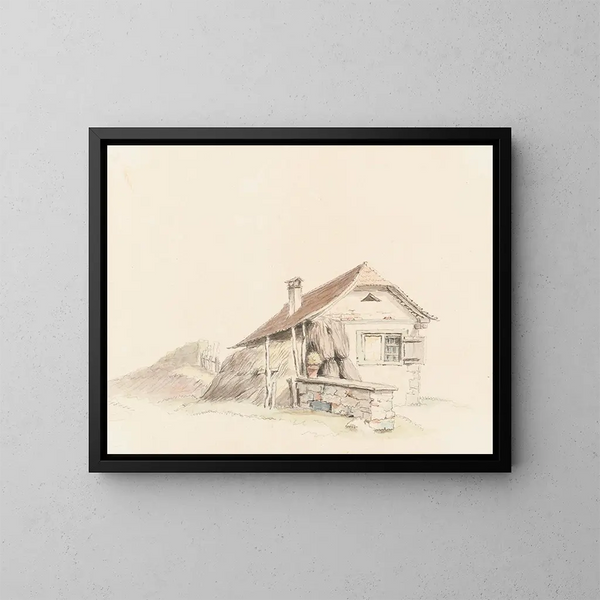 House of a Peasant - Johann Ludwig Aberli — framed artwork on a wall