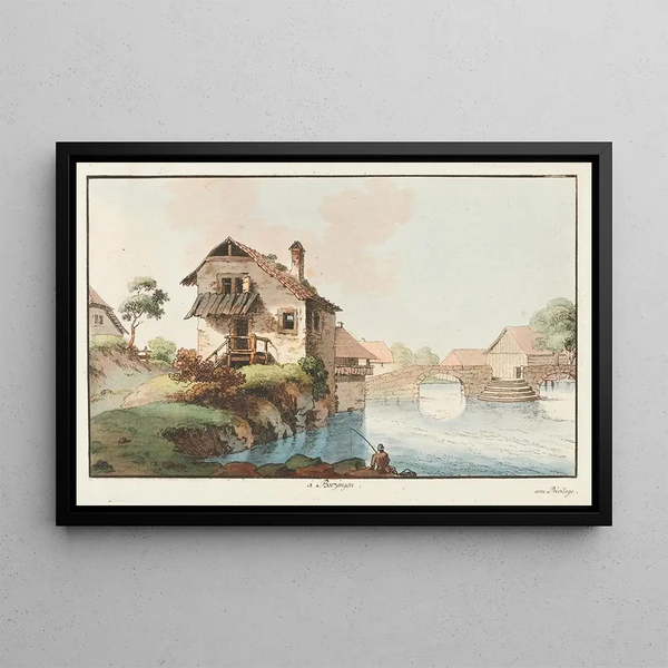 Boezingen - Johann Ludwig Aberli — framed artwork on a wall