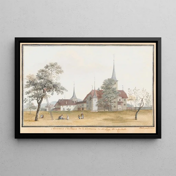 Johann Ludwig Aberli - Nouveaux Chatteaux de la Baronie de Belpp Ct du Couchant.webp