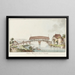 Pont de Thielle near Lake Neuchâtel - Johann Ludwig Aberli — framed artwork on a wall