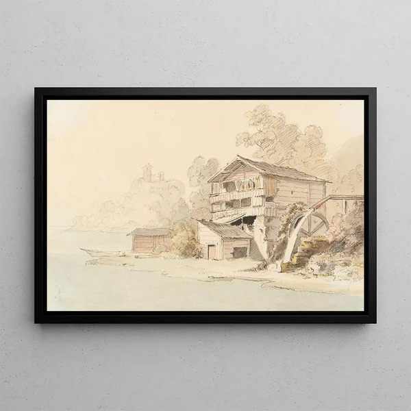 Ringgenberg - Johann Ludwig Aberli — ingelijst kunstwerk aan de muur