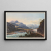 Ingang in de vallei van Domleschg genomen nabij de Ortstein-brug - Johann Ludwig Bleuler — ingelijst kunstwerk aan de muur