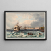 Uitzicht op de stad Rotterdam - Johann Ludwig Bleuler — ingelijst kunstwerk aan de muur