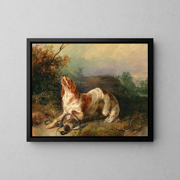 The Trap - Johann Matthias Ranftl — framed artwork on a wall