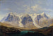 Wetterhorn, Mettenberg en Eiger met de gletsjers van Grindelwald ertussen - Johann Michael Sattler — weergave van het kunstwerk