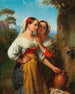 van Italiaanse jonge vrouwen bij de fontein - Johann Nepomuk Ender — weergave van het kunstwerk