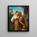 van Italiaanse jonge vrouwen bij de fontein - Johann Nepomuk Ender — ingelijst kunstwerk aan de muur