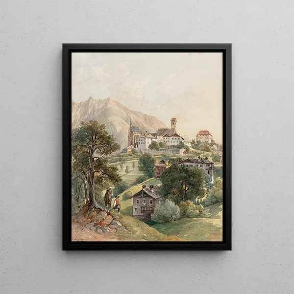 Schenna near Merano - Johann Nepomuk Passini — framed artwork on a wall