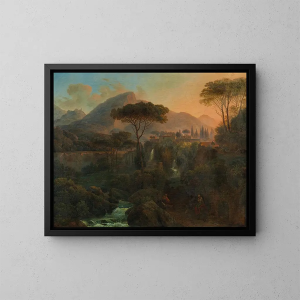 Villa Gregoriana in Tivoli - Johann Nepomuk Schadlberger — framed artwork on a wall