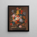Een boeket bloemen met een vogelnest - Johann Oberer — ingelijst kunstwerk aan de muur