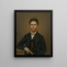 Studie van een portret van een jonge man met een boek - Johann Perger — ingelijst kunstwerk aan de muur