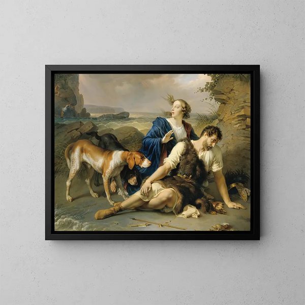 Arindal en Daura - Johann Peter Krafft — ingelijst kunstwerk aan de muur
