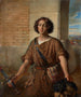 David met het hoofd van Goliath - Johann Peter Krafft — weergave van het kunstwerk