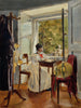 Marie Krafft aan haar bureau - Johann Peter Krafft — weergave van het kunstwerk