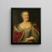 portret van Marie-Louise van Hesse-Cassel, ook bekend als MaaikeMeu, weduwe van de stadhouder van Friesland Jean-Guillaume Friso, prins van Oranje-Nassau - Johann Philipp Behr — ingelijst kunstwerk aan de muur
