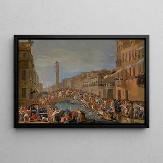 Johann Richter - A View Of The Ponte Dei Pugni.webp