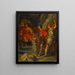 Mucius Scaevola devant Porsenna - Johann Rudolf Huber l'Ancien — framed artwork on a wall