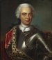 portret van een jonge man met cyrades en een rode kaakrand met hermelijn - Johann Salomon Wahl — weergave van het kunstwerk