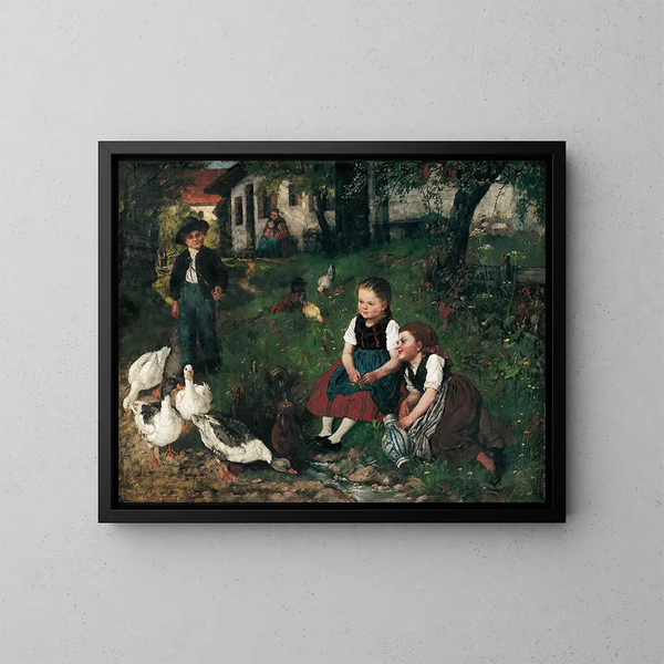 Summer Day Painting - Johann Sperl — framed artwork on a wall