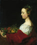 Vrouw die een mand met fruit vasthoudt - Johann Ulrich Mayr — weergave van het kunstwerk