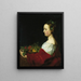 Vrouw die een mand met fruit vasthoudt - Johann Ulrich Mayr — ingelijst kunstwerk aan de muur